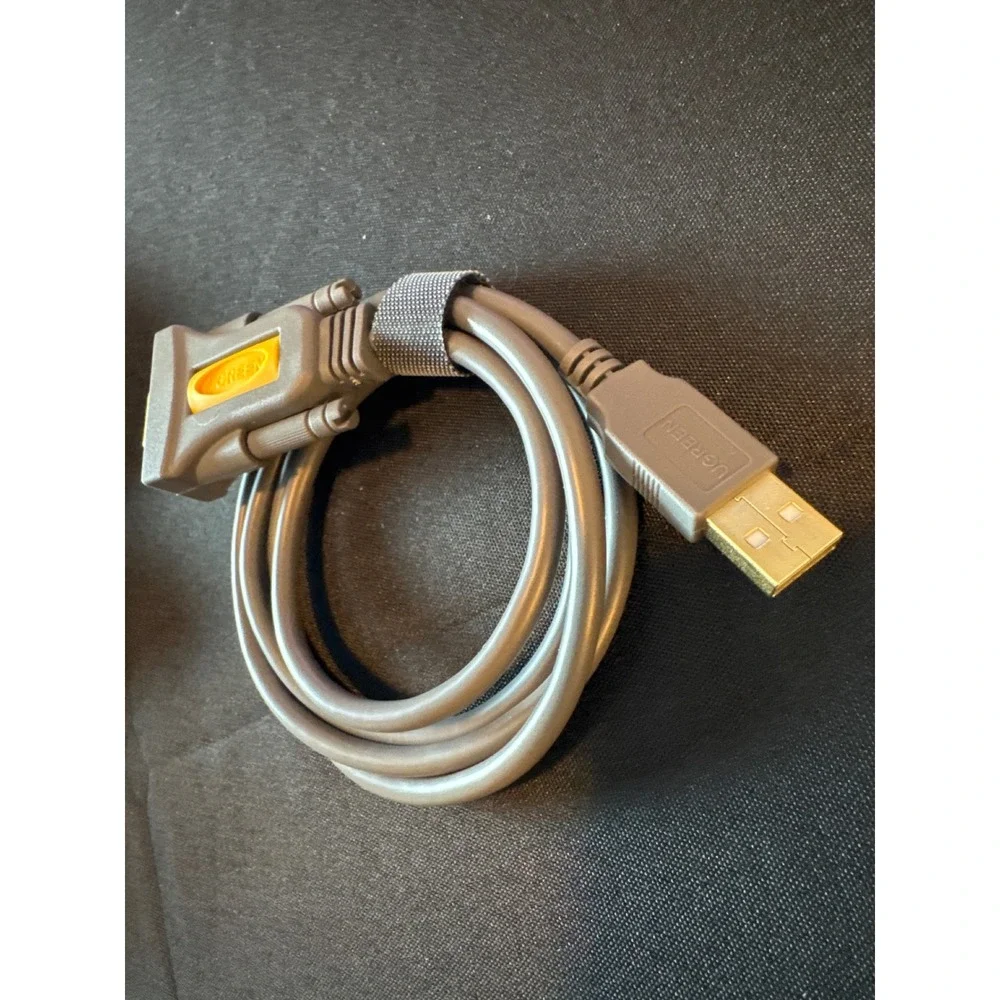 UGREEN USB 2.0 to RS232 DB9 Serial Adapter PL2303 Cable New Open Box Gray
